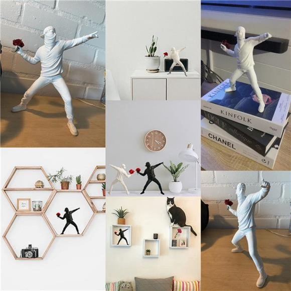 NEW - Home Decor Shelf Decor Accents Flower Sculpture for Modern Decoration - Picture 9 of 9